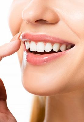 Close up of a patient’s enhanced smile