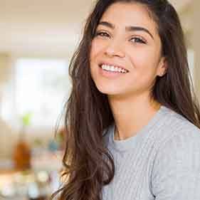 Woman with beautiful teeth smiling