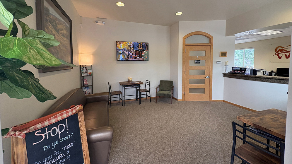 Hallway to dental treatment rooms